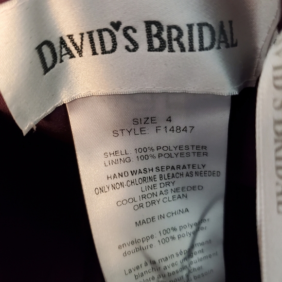 David's Bridal Dreas Style #F14847 - Picture 3 of 3